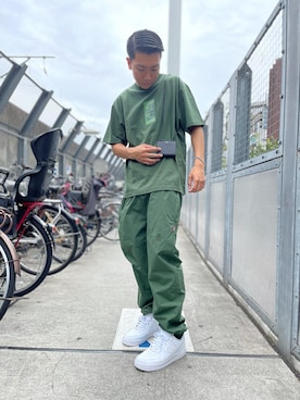 「BlackEyePatch（ブラックアイパッチ）のアイテム（パンツ）」を使った、takuya satoさん（メンズ・182cm）の春コーディネート