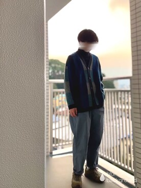 「inov-8（イノヴェイト）のアイテム（シューズ）」を使った、Danさん（メンズ・172cm）の冬コーディネート