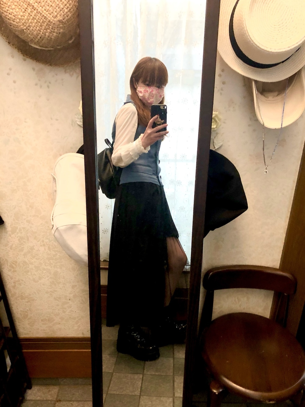 「大人カジュアル、休日スタイル、おしゃれさんと繋がりたい、今日のコーデ、シースルーパンツ」｜「LOVELESSの【LOVELESS】WOMENS クィーンレースブラウス（シャツ/ブラウス、ホワイト系）」を使った、joeさん（レディース・158cm）の春コーディネートの1枚目の写真