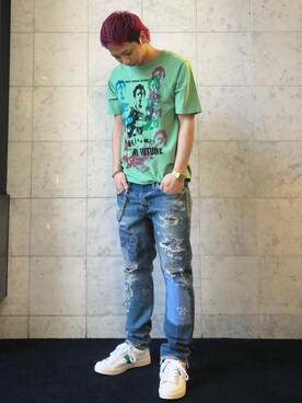 「ロックコーデ」｜「アイテム（財布/小物）」を使った、yamazaki222さん（メンズ・171cm）の春コーディネート