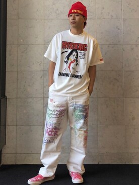 「コラボレーション」｜「アイテム（スリッポン）」を使った、yamazaki222さん（メンズ・171cm）の春コーディネート