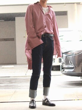 「DELADA（デラダ）のアイテム」を使った、因果さん（メンズ・183cm）の夏コーディネート