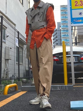 「ato」｜因果さん（メンズ・182cm）の春コーディネート