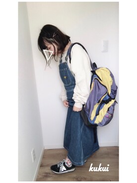 「NEW BALANCE（ニューバランス）のNew Balance/ニューバランス　MRL996（スニーカー、ブラック系）」を使った、くくいさん（レディース・146cm）の春コーディネート