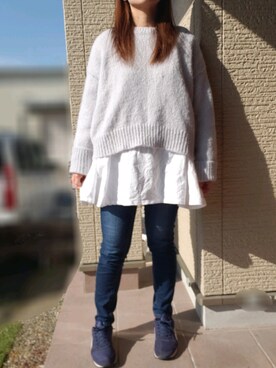 ワンピース ドレスを使った ショート丈ニット の人気ファッションコーディネート Wear