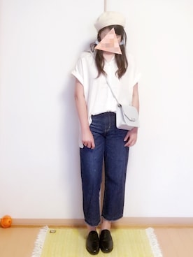 「ハニーズ」｜「アイテム（チュニック）」を使った、えりさん（レディース・158cm）の夏コーディネート