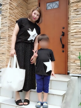 「スター」｜「アイテム（アクセサリー）」を使った、えりさん（レディース・158cm）の夏コーディネート
