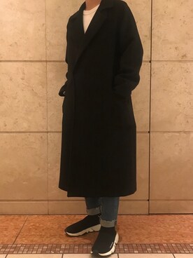「やっぱりストリートが好き」｜「アイテム（チェスターコート）」を使った、ひかるさん（メンズ・167cm）の秋コーディネート