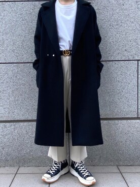 「やっぱりストリートが好き」｜「アイテム（チェスターコート）」を使った、ひかるさん（メンズ・167cm）の秋コーディネート