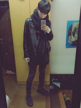 「air huarache」｜はるきゃんさん（メンズ・172cm）の冬コーディネート