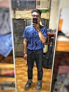 「LiVES（ライヴズ）のアイテム」を使った、Old wuさん（メンズ・173cm）の春コーディネート