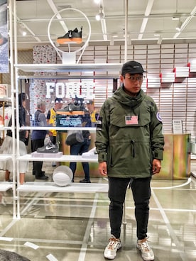 「CACO（カコ）のアイテム（帽子）」を使った、Old wuさん（メンズ・173cm）の秋コーディネート