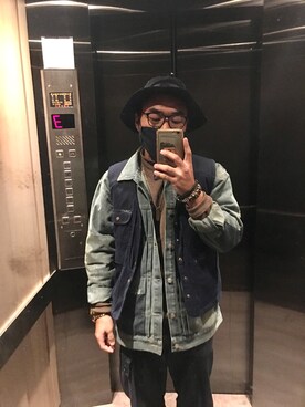 「INVICTA（インヴィクタ）のアイテム」を使った、Old wuさん（メンズ・173cm）の冬コーディネート