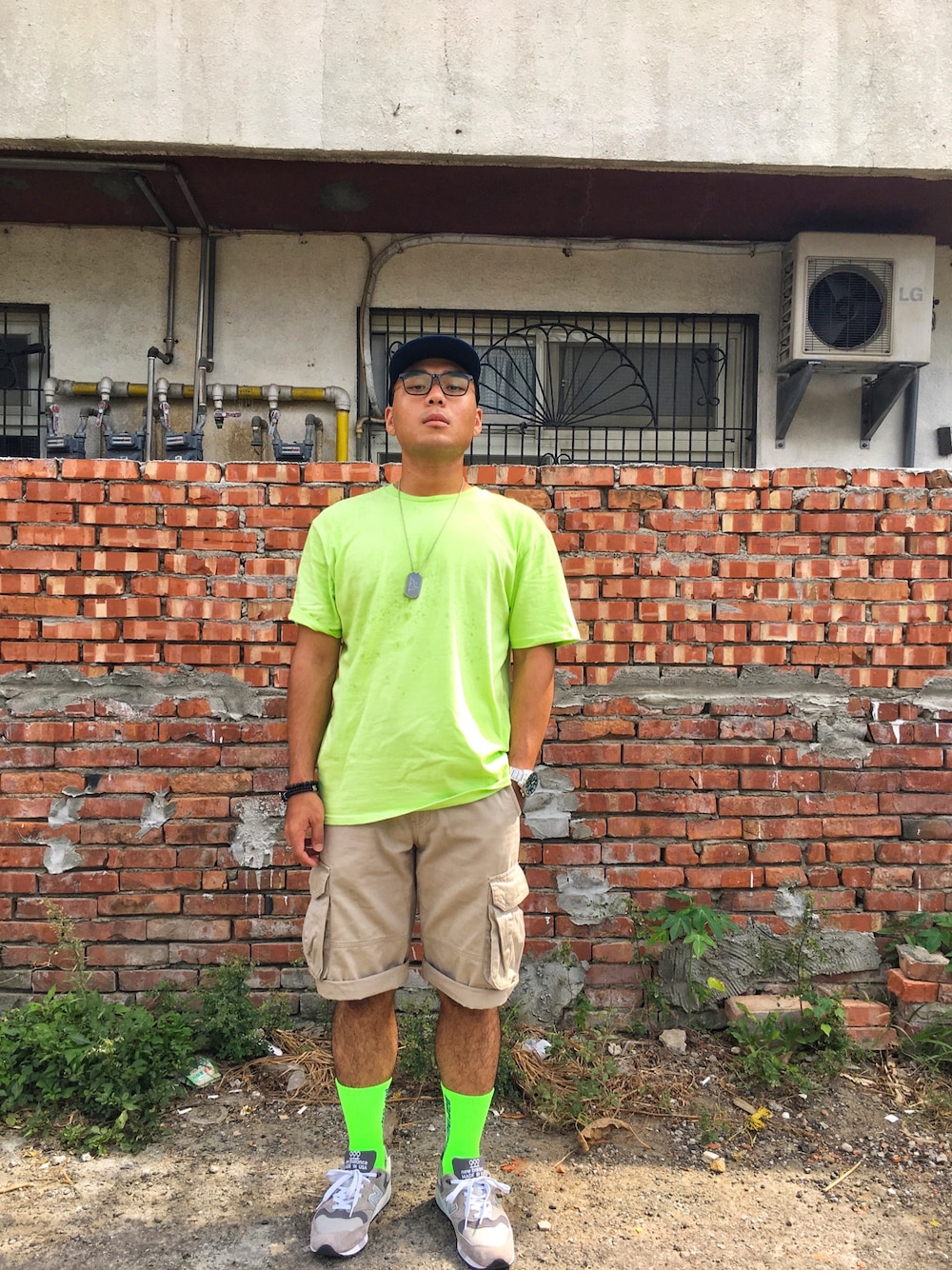「jksのアイテム（Tシャツ/カットソー、その他）」を使った、Old wuさん（メンズ・173cm）の夏コーディネートの1枚目の写真