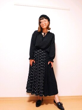「ベレー帽推奨委員会」｜「アイテム（パンプス）」を使った、まろﾝさん（レディース・156cm）の秋コーディネート