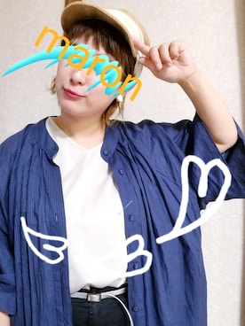 「SEVENDAYS=SUNDAY（セブンデイズサンデイ）のアイテム（ベルト）」を使った、まろﾝさん（レディース・156cm）の夏コーディネート