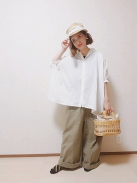 「SO（エスオー）のアイテム（パンツ）」を使った、まろﾝさん（レディース・156cm）の春コーディネート