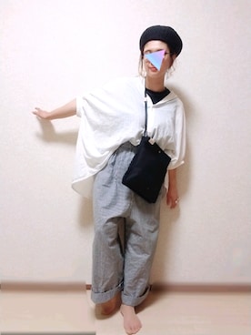 「SO（エスオー）のアイテム（パンツ）」を使った、まろﾝさん（レディース・156cm）の夏コーディネート