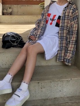 「Gosha Rubchinskiy（ゴーシャラブチンスキー）のアイテム」を使った、みさん（レディース・147cm）の秋コーディネート