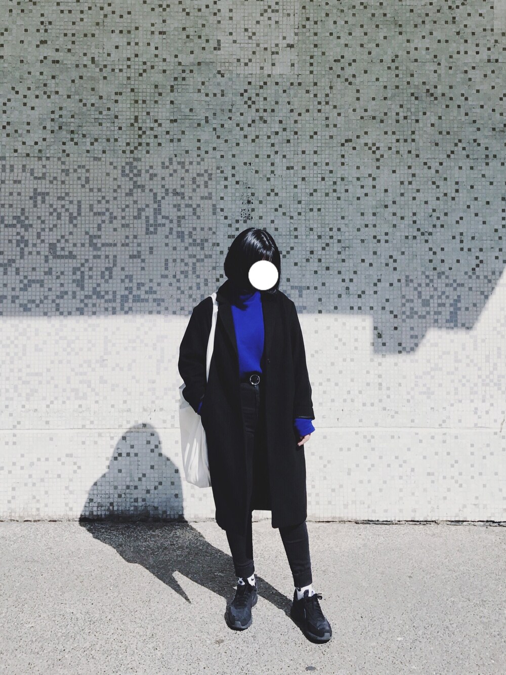 「UNIQLOのアイテム（その他トップス、ブルー系）」を使った、blablabamboochuckさん（レディース・158cm）の冬コーディネートの1枚目の写真