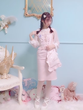 「Katie（ケイティ）のアイテム（バッグ）」を使った、finfinfinfin_sweetさん（レディース・163cm）の春コーディネート