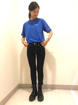 tk.TAKEO KIKUCHI 博多阪急店 スタッフさん(レディース・168cm)の春コーディネート
