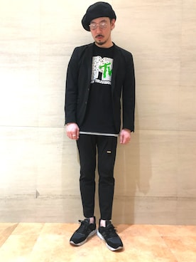 「tk.TAKEO KIKUCHI（ティーケータケオキクチ）のアイテム（パンツ）」を使った、tk.TAKEO KIKUCHI 博多阪急店 スタッフさん（メンズ・175cm）の春コーディネート