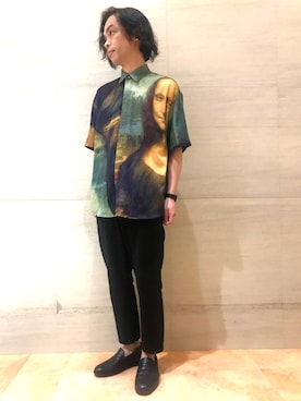 「tk.TAKEO KIKUCHI（ティーケータケオキクチ）のアイテム（シューズ）」を使った、tk.TAKEO KIKUCHI 博多阪急店 スタッフさん（メンズ・168cm）の春コーディネート