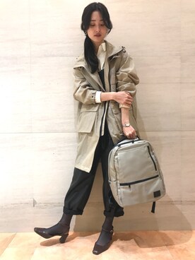 「tk.TAKEO KIKUCHI（ティーケータケオキクチ）のアイテム（ブルゾン）」を使った、tk.TAKEO KIKUCHI 博多阪急店 スタッフさん（レディース・168cm）の春コーディネート