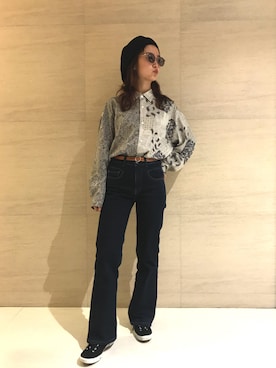 tk.TAKEO KIKUCHI 博多阪急店 スタッフさん（レディース・157cm）の春コーディネート