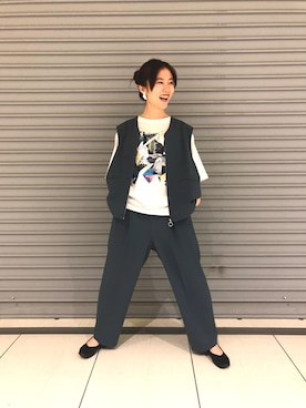 tk.TAKEO KIKUCHI 博多阪急店 スタッフさん（レディース・157cm）の春コーディネート