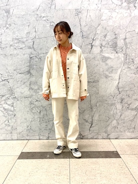 「tk.TAKEO KIKUCHI（ティーケータケオキクチ）のアイテム（ブルゾン）」を使った、tk.TAKEO KIKUCHI 博多阪急店 スタッフさん（レディース・155cm）の冬コーディネート