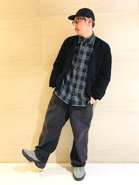 「ヒゲメガネ」｜tk.TAKEO KIKUCHI 博多阪急店 スタッフさん（メンズ・175cm）の春コーディネート