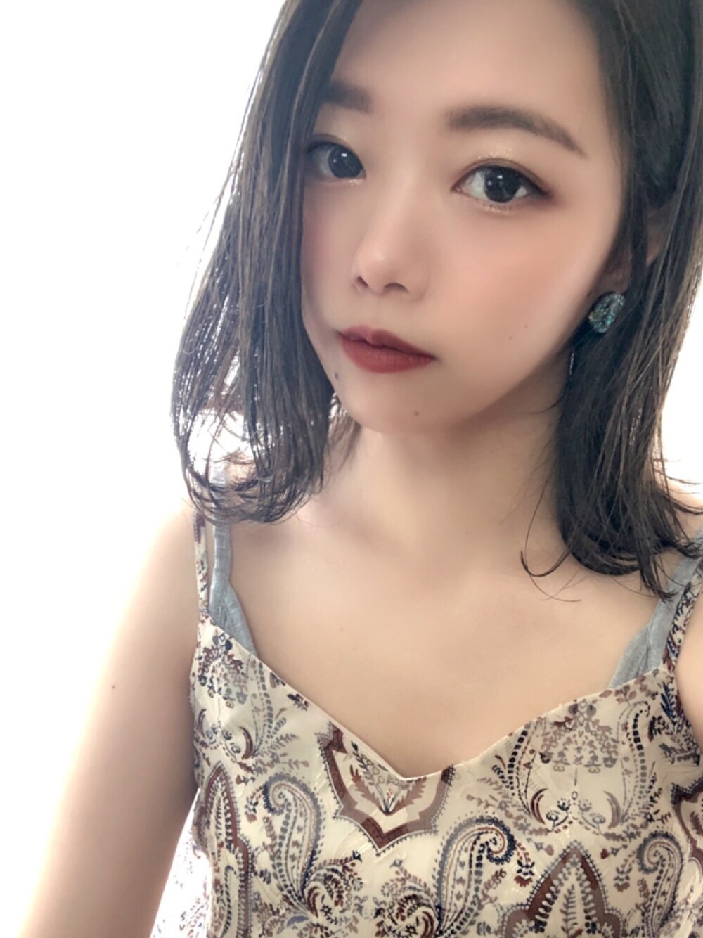 「RESEXXYのペイズリーキャミソール（キャミソール、ホワイト系）」を使った、aoiさん（レディース・161cm）の夏コーディネートの1枚目の写真