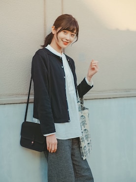 「無印良品コーデ」｜ゆべしさん（レディース・160cm）の冬コーディネート