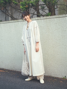 「ボタニカル」｜「アイテム（バッグ）」を使った、ゆべしさん（レディース・160cm）の春コーディネート