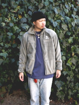 「スケボー」｜「アイテム（その他アウター）」を使った、TURTLE# Life Apparelさん（メンズ・174cm）の冬コーディネート