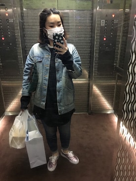 「ラメシューズ」｜hirokakiさん（レディース・152cm）の冬コーディネート