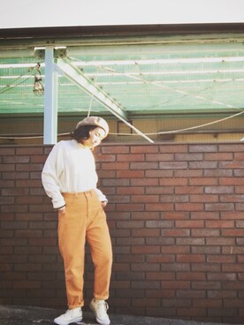 「Another Edition」｜「アイテム（ハンチング/ベレー帽）」を使った、hirokakiさん（レディース・152cm）の冬コーディネート