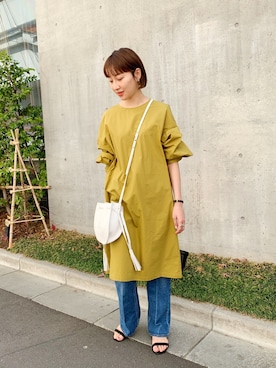 「SHENERY（シーナリー）のアイテム（チュニック）」を使った、KASAHARA_156cmさん（レディース・156cm）の冬コーディネート