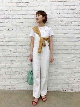 「NE QUITTEZ PAS!（ヌキテパ）のアイテム（バッグ）」を使った、KASAHARA_156cmさん（レディース・156cm）の夏コーディネート