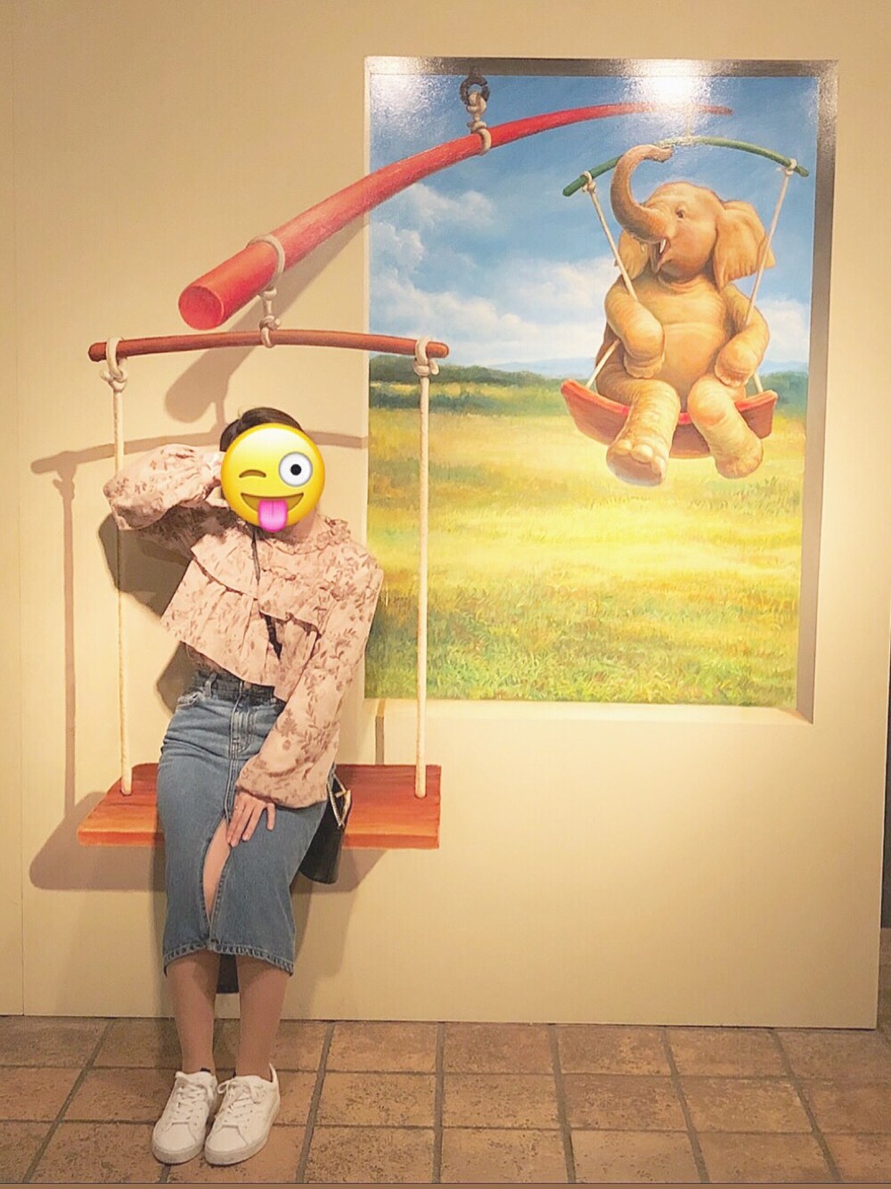 「低身長」｜「ZARAのアイテム（シャツ/ブラウス、ベージュ系）」を使った、oki⋆さん（レディース・148cm）の春コーディネートの1枚目の写真