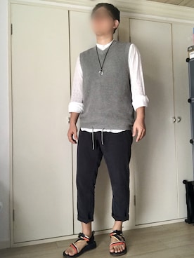 「Gramicci（グラミチ）のアイテム（シューズ）」を使った、naさん（メンズ・173cm）の春コーディネート