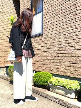 「ICB（アイシービー）のアイテム（トップス）」を使った、ちろるさん（レディース・165cm）の春コーディネート