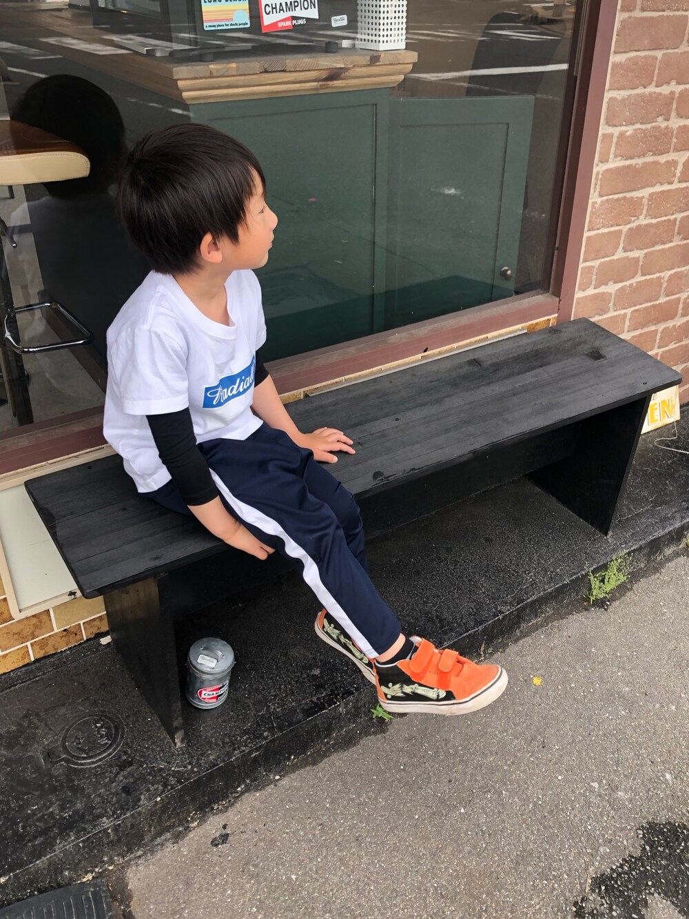 「RADIALLのアイテム（トップス、ホワイト系）」を使った、REI♠︎さん（キッズ・110cm）の夏コーディネートの1枚目の写真