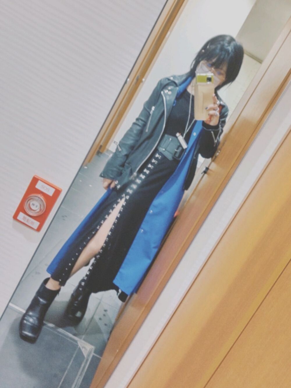 「春コーデ、シンプルコーデ、大人コーデ、オトナカジュアル、低身長コーデ」｜「KILL STARのアイテム（ワンピース/ドレス、ブラック系）」を使った、シアンドロイドさん（レディース・154cm）の春コーディネートの1枚目の写真