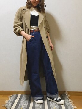 「w closet」｜「アイテム（トレンチコート）」を使った、ysdさん（レディース・153cm）の春コーディネート
