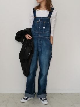 「patagonia」｜「アイテム（オールインワン・サロペット）」を使った、HALさん（レディース・162cm）の冬コーディネート