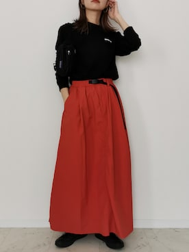 「Lee（リー）のアイテム（スカート）」を使った、HALさん（レディース・162cm）の春コーディネート