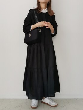 「ジャーマントレーナー」｜「アイテム（ワンピース/ドレス）」を使った、HALさん（レディース・162cm）の春コーディネート
